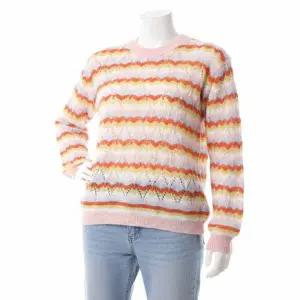 [메종키츠네]MAISON KITSUNE STRIPED ALPACA LACE JUMPER NW00802KF0002-0032 스트라이프 알파카 레이스...
