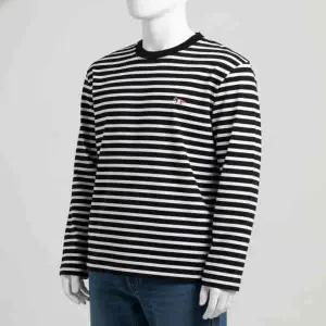 [메종키츠네]MAISON KITSUNE 생산 MARIN TEE-SHIRT TRICOLOR FOX PATCH FU00115KJ0044-BKWHS198 마린 스...