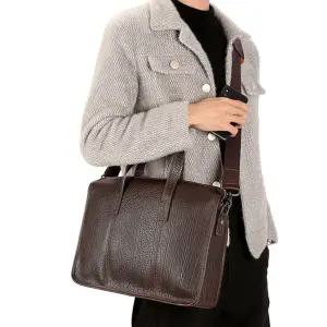 출근가방 캐주얼 서류가방 남성 데일리 브라운 토트백