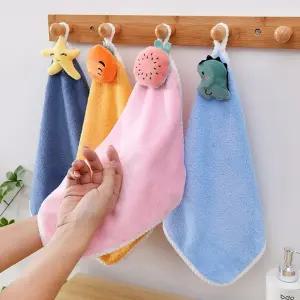 극세사손수건 고리형손수건 캐릭터 캐릭터손수건 걸이형타올 주방수건 극세사