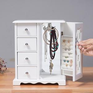 주얼리 보관함 나무 홈 멀티 진홍색 직사각 패물함 정리함 약혼 원목주얼리함 돌반지