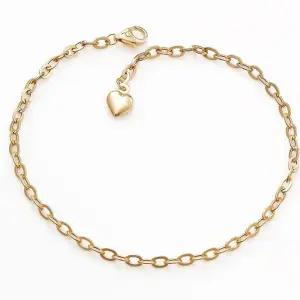 (다올)14K 금 체인 하트 여자 팔찌 데일리 포인트 선물