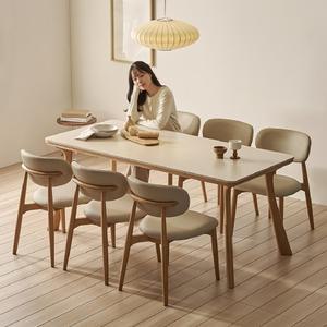한샘몰pick 보니애 노르딕 원목 양면 포세린 세라믹 1800 6인용 식탁세트 (의자6)