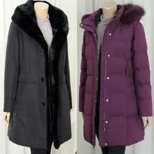 엄마옷 코트 자켓 점퍼 패딩 경량 빅사이즈 중년여성옷 할머니옷 간절기 아우터 큰옷 66-130 특대 밍크 퍼