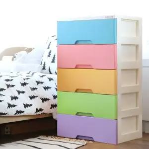 모던플러스 플라스틱 서랍장 레인보우 5단