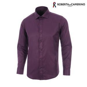 [Roberta di Camerino]TC 솔리드 슬림핏 와인 긴소매 셔츠 RM3-355-8
