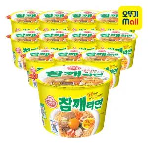 [본사직영][1BOX] 오뚜기 참깨라면 큰컵 110g, 12개