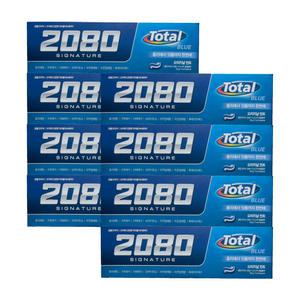 2080 시그니처 토탈블루 오리지날 민트 치약 125g x 8개 치주염 충치 예방 치태 구취 제거