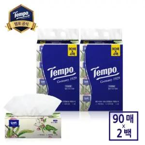 템포티슈 소프트팩 미용티슈 90매 4개입 x 2개  총8개)