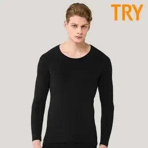 [TRY]트라이 남성 기모 발열내의 히트업플러스 겨울내복 상의 단품 TMLUJ41 1매입