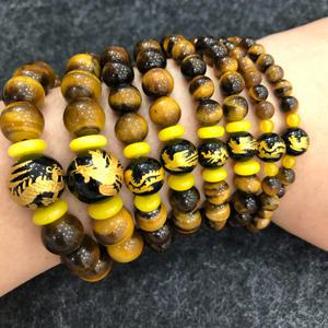 호안석 원석 드레곤 피닉스 흑요석 오닉스 소원성취 애정운 커플팔찌 SL001