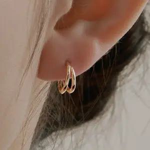 [더블유비엘]14k post 슬리브 원터치 링귀걸이   (윙블링)