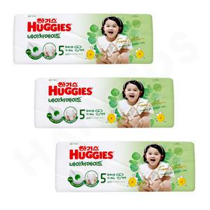 2024 하기스 네이처메이드 밴드형 5단계 공용 34매X3팩 특대형 아기 기저귀