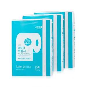 애터미 화장지 60롤 (15롤 x 4세트) 4D엠보싱 최신제조