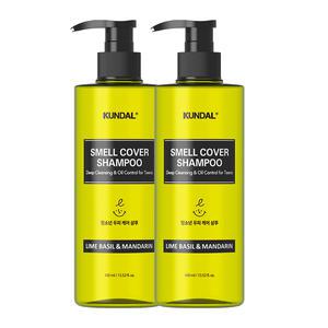 쿤달 스멜커버 청소년샴푸 라임바질앤만다린 400ml 2개
