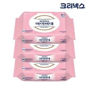 크리넥스 밸런스케어 마이비데 물티슈 40매 x3개