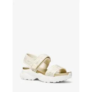 [마이클코어스][정가 400000원]  카트리나 레터링 장식 샌들 49S4KAFS2D705