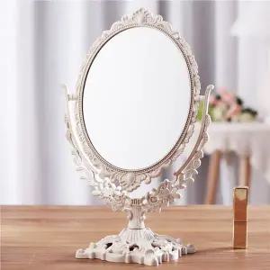 타원형 탁상 화장 거울 책상 엔틱 WFHXMN6