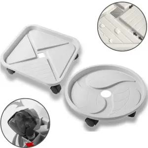 홈메이드 튼튼한 이동식 화분 받침대 바퀴 달린 공기청정기 받침대 물받이 사각 원형