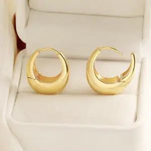 18k 압축 도금 귀걸이 엘리 로아 여성 여자 주얼리 악세사리 패션 변색없는 써지컬 골드 원터치