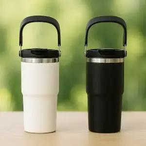 이스트렉스(estrex) / 로베르트 스탠 텀블러 600ML 보온보냉 스트로우 핸들 인쇄가능