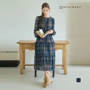 [미니마리] 체크티어드롱원피스 (MMA3OP04)