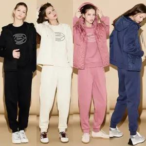 리베레츠 여성기모트레이닝셋업3종(후드패딩집업+맨투맨+팬츠)