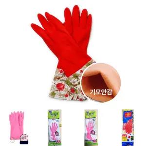 (10개) 기모 고무장갑 라텍스 다용도 장갑/고무/니트릴/설거지/청소/조리용/청소용/주방/조리/미용/해루질