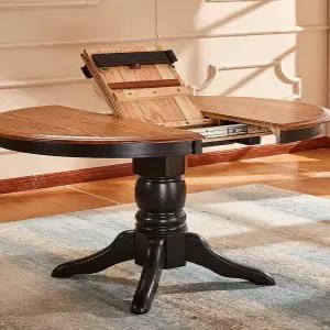 원목 확장식탁 원형 탁자 접이식식탁 식탁테이블 테이블