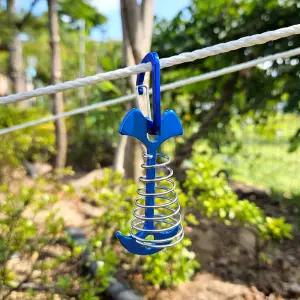 캠핑 데크팩 블루 8P 오징어팩 데크 카라비너 데크용 텐트 고정핀 텐트팩