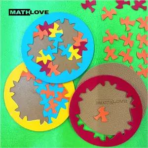 [수학사랑][가죽DIY] 티코스터_테셀버드컵받침4개세트(합성가죽)