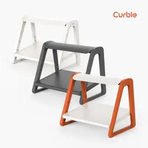 커블 발받침대 풋레스트 책상 의자 사무실 2단