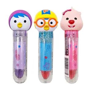 뽀로로 립스틱 모양 캔디 3개 딸기 포도맛 사탕 간식