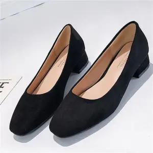 스웨이드 로우힐 펌프스 WAF3C00