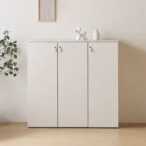 우아미가구 고인엘 다용도 3단 와이드 높은 수납장 800