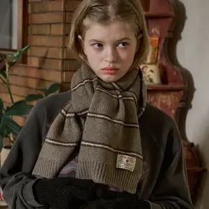 코코 스트라이프 머플러 그레이