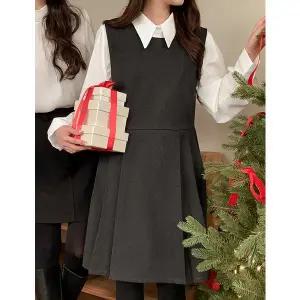 [공구우먼] [제작] 러민 미디&롱 플리츠 뷔스티에 원피스 85371 빅사이즈 여성의류