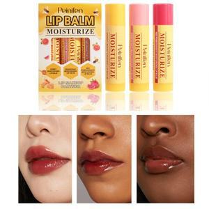 립글로스 과일 컬러 시프트 립밤 3팩 틴티드 모이스춰라이징 립스틱 하이드레이팅 비건 립 케어 세트 오랫