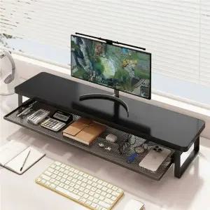 [프리폼]모니터 받침대 100CM 책상 컴퓨터 노트북 받침 거치대 사무실 집 와이드 2단 데스크 스탠드 선반