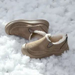 퍼안감 지나 스웨이드 털 모카신 4cm