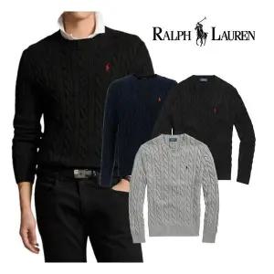 폴로 랄프로렌 남성 꽈배기 라운드니트 111747