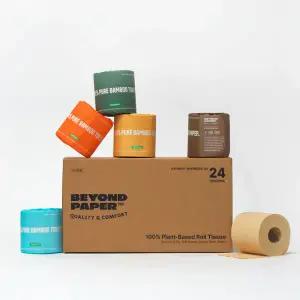 [노브레이너]비욘드페이퍼 화장지 3겹 30m 24롤 천연펄프 프리미엄 대나무 - 오리지널