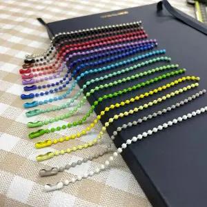 비즈키링 볼체인 군번줄 컬러 12cm 10P WFHZ04E