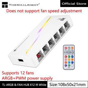 Thermalright TL-ARGB & FAN HUB 컴퓨터 팬 허브, ARGB  PWM 조명  속도 동기화/리모컨 포함
