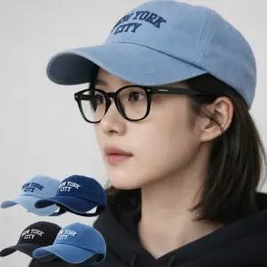 뉴욕시티 자수 청지 데님 볼캡 야구모자 캐주얼 국내제작/CAP-26772