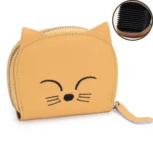 귀여운 여우 카드지갑 고양이 반지갑 지퍼 휴대 지갑 (WFJ5X7I)