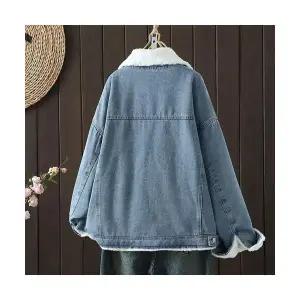 여성 패딩다운 점퍼 빅사이즈 슬림핏 겨울 기모 차이나 재킷 패딩 데님 코트 MODU4