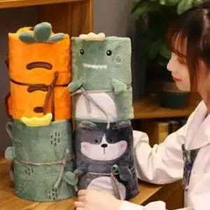 담요나라 극세사 캐릭터 학생 낮잠 담요 무릎 사무실 블랭킷 (WFK75KV)