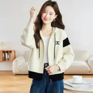 여자 후드 가디건 가을 겨울 도톰한 집업 야구복 숏니트 카디건 원픽4