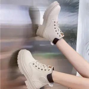 여자 사계절 캐주얼 데일리 하이 통굽 워커 부츠 신발 (WFK6DPN)